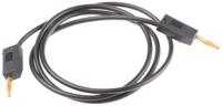 280039-050-21 Staubli 2 mm Connector Test Lead, 10A, 30 V ac, 60V dc, Black, 500mm Lead Length