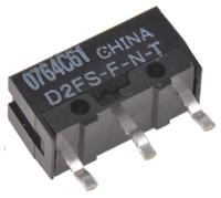d2fs-f-n-t Omron Pin Plunger Micro Switch, PCB Self-Clinching Terminal, 100 mA @ 5 V dc, SPST, IP40