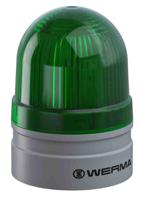 26021074 Werma EvoSIGNAL Mini Series Green Blinking, Continuous Beacon, 12 V, Base Mount, LED Bulb, IP66
