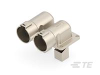 1-2399610-2 TE Connectivity PowerTube 1400 Series Right Angle Panel PCB Connector, 2 Contact(s), 47 mm Pitch, 1 Row, Shrouded
