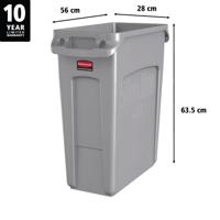 1971258 Rubbermaid Commercial Products Rubbermaid 60L Grey Polyethylene Waste Bin