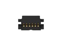 114711-e ERNI 11471 Series Vertical Surface PCB Header, 6 Contact(s), 0.8 mm Pitch, 1 Row, Shrouded