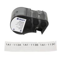 m5-133-427 Brady B-427 on Black on White, Transparent Label, 44.45 mm Width, 38.10mm Label Width