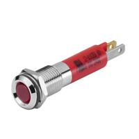 17-010350 EAO 17-01 Series Red Panel Mount Indicator, 24, 8 Mounting Hole Size, Plug-In Termination, IP40, IP65