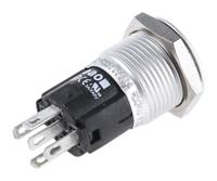 82-45511114 EAO 82 Series Illuminated Push Button Switch, Momentary, Panel Mount, 16mm Cutout, SPDT, Red LED, 240V, IP65, IP67
