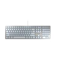 jk-1610gb-1 Cherry KC 6000 SLIM Wired USB Keyboard, QWERTY (UK), Silver, White