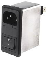 fn285-1-06 Schaffner 1A, 250 V ac Male Snap-In IEC Filter 2 Pole FN285-1-06, Faston 1 Fuse