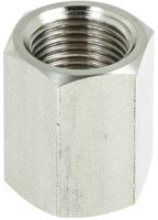 1855-21-21 Legris Stainless Steel Pipe Fitting, Straight Hexagon Coupler, Female G 1/2in x Female G 1/2in