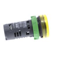 xb5evb8 Schneider Electric, Harmony XB5, Panel Mount Yellow Universal LED Pilot Light Complete, 22mm Cutout, IP66, Round, 24V