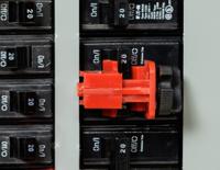 universal-multi-pole-breaker-lockout Brady Red 2-Lock Glass-Filled Nylon Circuit Breaker Switch Lockouts, 7.11mm Shackle
