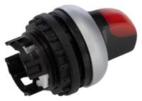 216825-m22-wrlk-r Eaton RMQ Titan Series 2 Position Selector Switch Head, 23mm Cutout, Red Handle