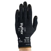 11542100 Ansell Hyflex Black Kevlar Kevlar Cut Resistant Gloves, Size 10, Nitrile Coating