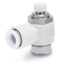 as2201f-01-06s-x214 SMC AS Series Threaded Speed Controller, R 1/8 Male Inlet Port x 6mm Tube Outlet Port, AS2201F-01-06S-X214