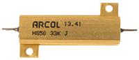 hs50-33k-j Arcol, 33kΩ 50W Wire Wound Chassis Mount Resistor HS50 33K J ±5%