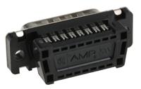 1658613-3 TE Connectivity Amplimite HDF-20 15 Way Right Angle Cable Mount D-sub Connector Plug, 2.76mm Pitch