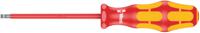 05006121001 Wera Slotted Insulated Screwdriver, 5.5 mm Tip, 200 mm Blade, VDE/1000V, 298 mm Overall