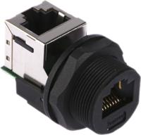 rj45f7rj90 Amphenol Socapex RJ45F7RJ Series Female RJ45 Connector, Panel Mount Right Angle