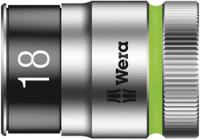 05003738001 Wera 1/2 in Drive 18mm Standard Socket, 6 point, 37 mm Overall Length