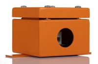 232-0524 RS PRO Orange Steel Junction Box, IP65, 100 x 100 x 80mm
