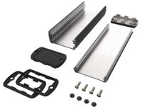 84066150hmt1-abph-600-0150 Bopla Alubos (Set) Series Black Aluminium General Purpose Enclosure, IP65, Black Lid, 57 x 32 x 150mm