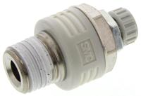 asn2-02-s SMC ASN2 Brass 1.5MPa Pneumatic Silencer, Threaded, R 1/4 Male