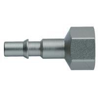 18sfiw13sxn Legris Nickel Plated Steel Female Pneumatic Quick Connect Coupling, BSPP 1/8 in Female Female Thread