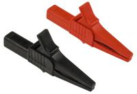 9900077 Staubli Crocodile Clip 4 mm Connection, 32A, Black/Red