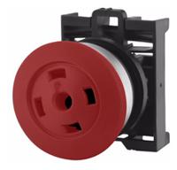 216731-m22-dp-r-x Eaton RMQ Titan M22 Series Red Momentary Push Button Head, 22mm Cutout, IP67