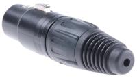 nc4fxbag Neutrik Cable Mount XLR Connector, Female, 50 V, 4 Way, Silver over Nickel Plating