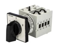 gx2013u Lovato 3 Position 60° Dahlander Motor Control Cam Switch, 20A, Short Black Handle Actuator