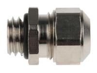 a100010060 SES Sterling A1 Series Metallic Nickel Plated Brass Cable Gland, M10 Thread, 4mm min., 6mm max., IP68, IP69K