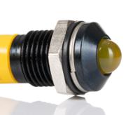 249-4337 RS PRO Yellow Panel Mount Indicator, 24V dc, 8mm Mounting Hole Size, Lead Wires Termination, IP67