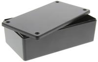 1591xxcbk Hammond 1591 Series Black Flame Retardant ABS Enclosure, IP54, Black Lid, 119 x 66 x 36mm