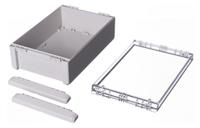 96026335-b-261709-pc-v0-g-7035 Bopla Bocube Series Light Grey Polycarbonate V0 Enclosure, IP66, IP68, IK07, Transparent Lid, 271 x 170 x 90mm