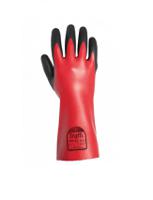 tg1500-rd-8-pack Traffi Traffi Red Nylon Waterproof Gloves, Size 8, NBR Coating