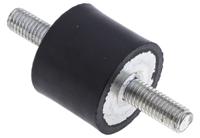 126-3966 RS PRO M8 Anti Vibration Mount, Male to Male Bobbin with 52.6kg Compression Load