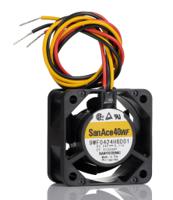 9wf0424h6d01 Sanyo Denki 9WF Series Axial Fan, 24 V dc, DC Operation, 15.6m³/h, 2.64W, 110mA Max, 40 x 40 x 20mm