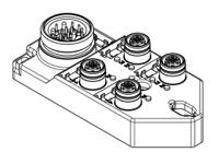 1202510088 Brad from Molex 120119 Series Sensor Box, M12, 5 way, 4 port