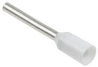 9019020000 Weidmuller Insulated Crimp Bootlace Ferrule, 10mm Pin Length, 1mm Pin Diameter, 0.5mm² Wire Size, White