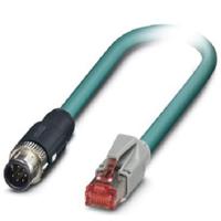 1407417 Phoenix Contact, 10m Cat5, Blue M12 to Male RJ45 Male, Shielded Shielded, Terminated
