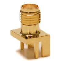 bu-1420701841 Mueller Electric, Jack Edge Mount SMA Connector, 50Ω, Solder Termination, Straight Body