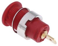 233000-22 Staubli Red Female Banana Socket, 4 mm Connector, Tab Termination, 24A, 1000V, Gold Plating