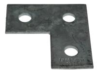 p-1036 Steel L Shape Bracket 3 Hole, 14.3mm Holes, 88.9 x 88.9mm