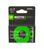 gprhc212b353 Gp Batteries GP Recyko Pro AA NiMH Rechargeable AA Battery, 2.05Ah, 1.2V - Pack of 4