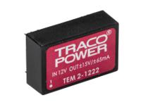 tem-2-1222 TRACOPOWER TEM 2 DC-DC Converter, ±15V dc/ ±65mA Output, 10.8 → 13.2 V dc Input, 2W, Through Hole, +70°C Max