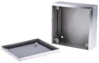 842-8314 RS PRO Unpainted Stainless Steel Terminal Box, IP66, 200 x 200 x 80mm