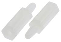 tcbs-12-01 TCBS 12 01, 19.1mm High Nylon PCB Support Pillar for 4mm PCB Hole, 7.9mm Base