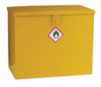 350-6062 RS PRO Yellow Steel Lockable 1 Door Hazardous Substance Cabinet, 510mm x 620mm x 330mm