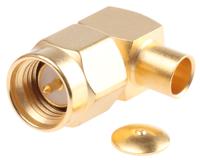 r125154000w Radiall, Plug Cable Mount SMA Connector, 50Ω, Solder Termination, Right Angle Body