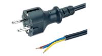 6900-16160 Feller Straight Type F German Plug Plug to Straight Unterminated Power Cord, 2.5m